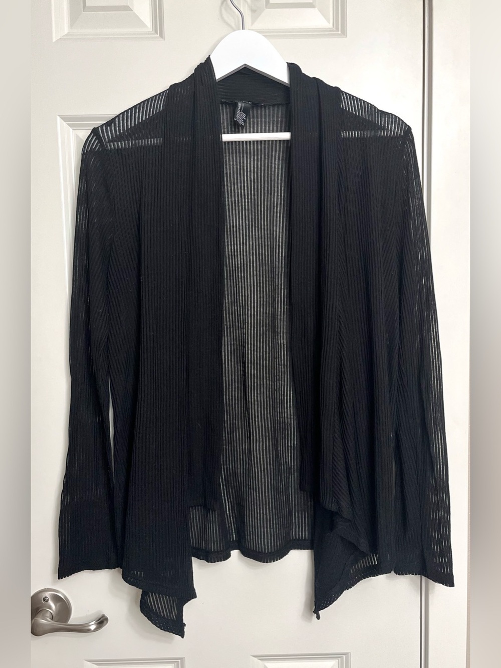 Forever 21 Sheer Ribbed Open Cardigan